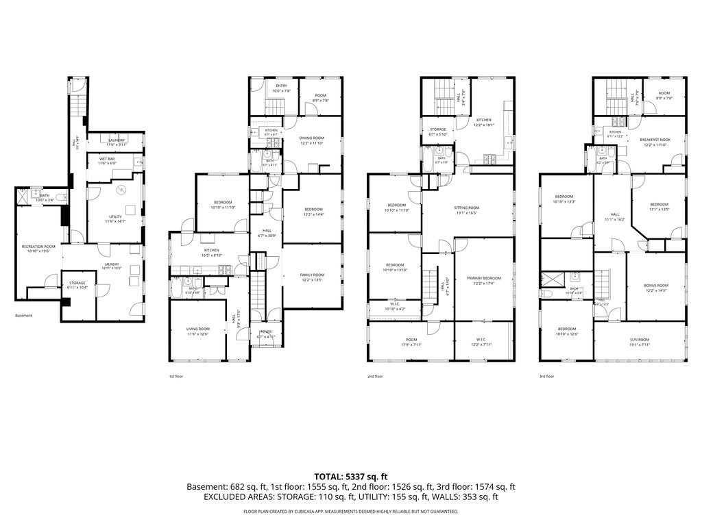 29 Esmond Street floor plan with dimensions — All floors